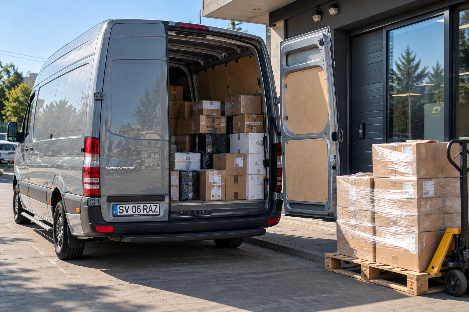 Colete pregătite pentru transport RazTrans
